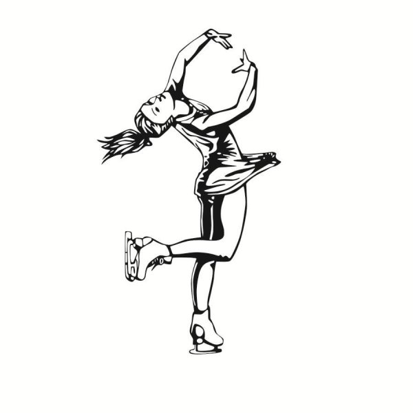 Фигуристка рисунок карандашом