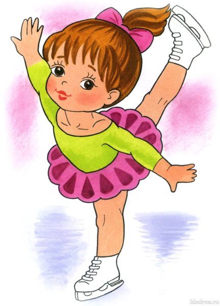 Фигуристка рисунок для детей