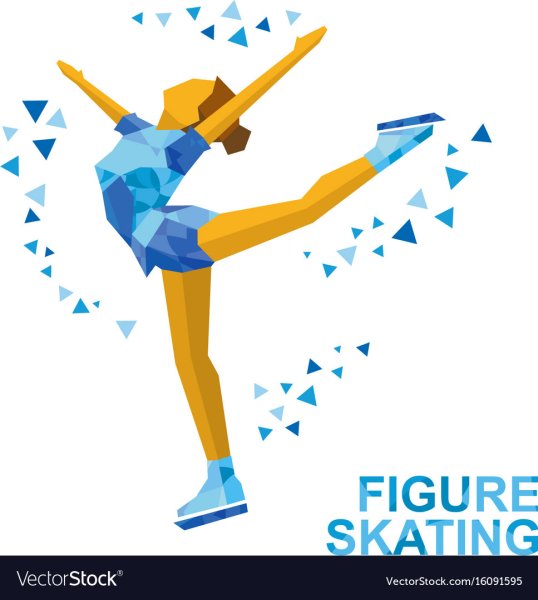 Фигуристка вектор