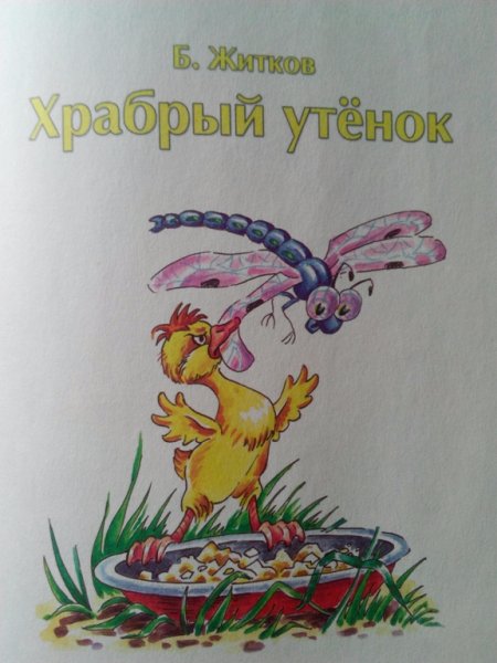 Храбрый утёнок Борис Житков раскраска
