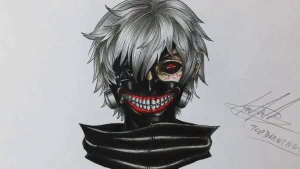 Аниме для срисовки Токийский гуль