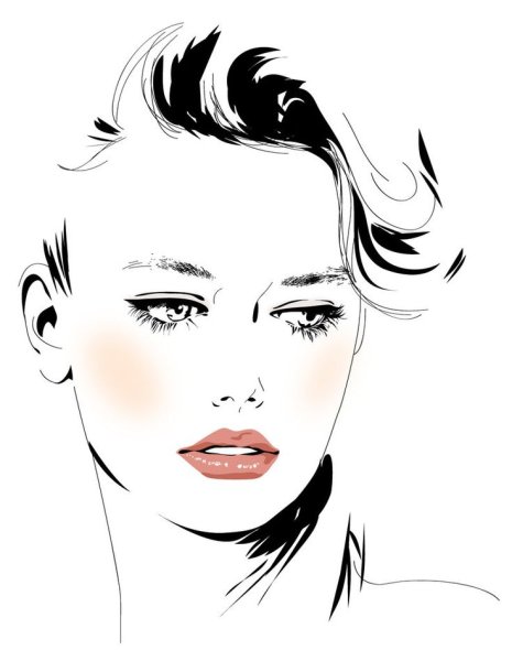 Очертания женского лица