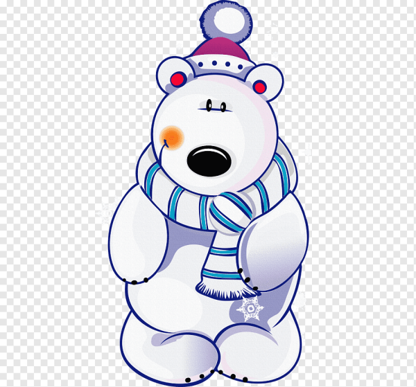 Белый медведь мультяшный