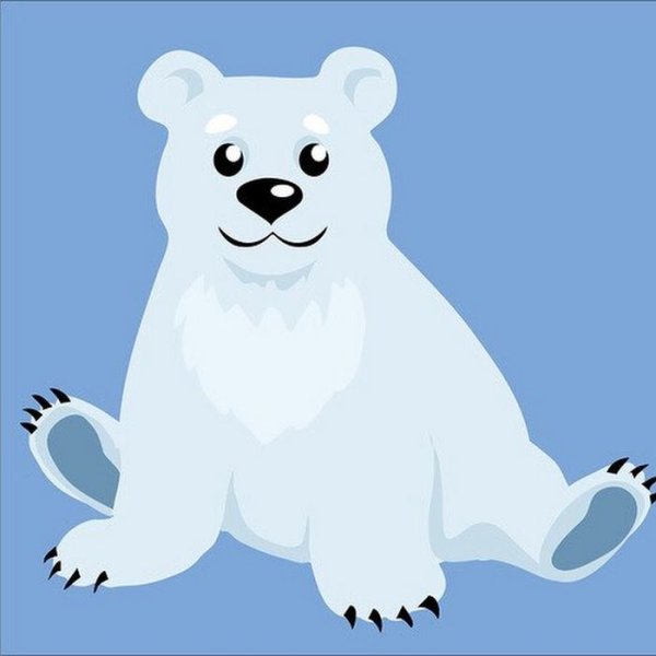 Белый медведь для детей