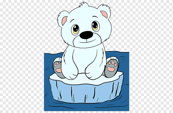 Белый медведь мультяшный