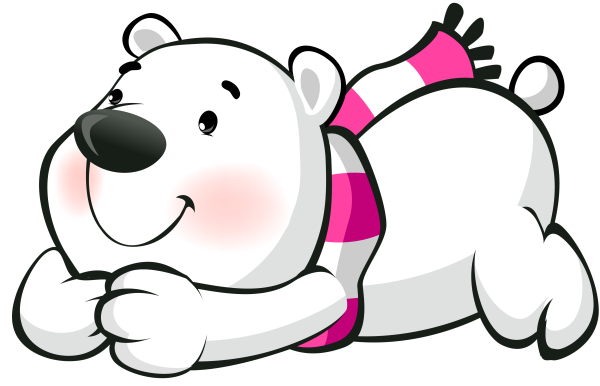Белый медведь мультяшный