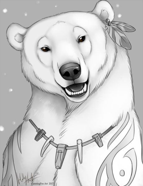 Белый медведь рисунок