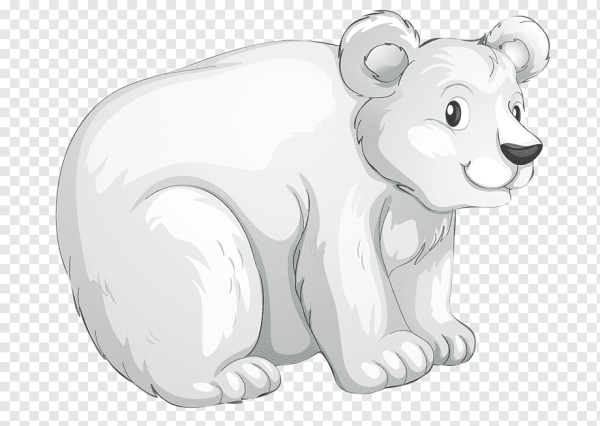 Белый медведь для детей