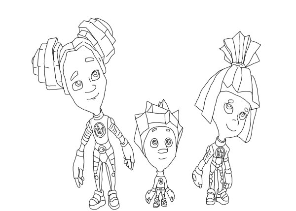 Герои мультфильма Фиксики