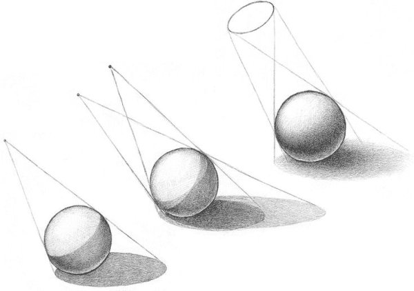 Геометрические фигуры с тенью