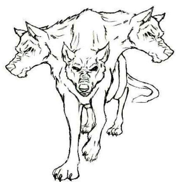 Цербер Аида раскраска