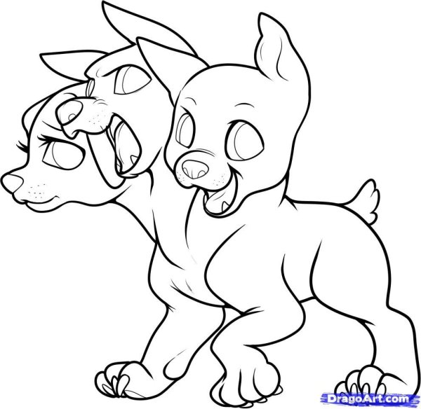 Цербер раскраска