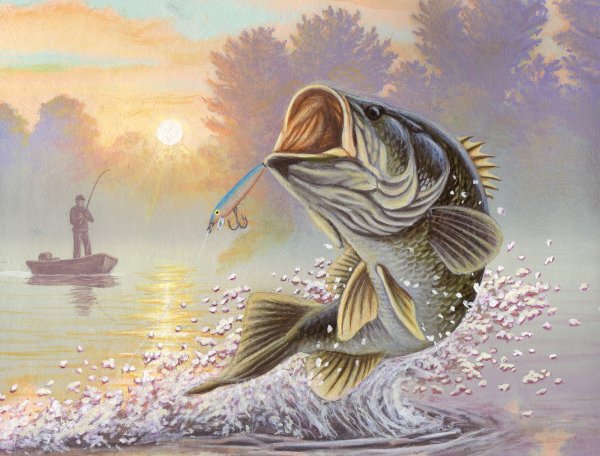 Рыбалка для декупажа