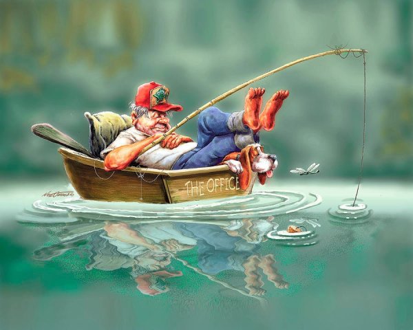 Рыбалка иллюстрация