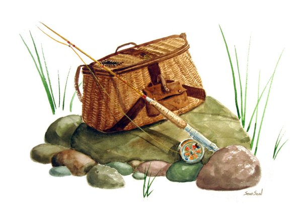 Рыболовные снасти иллюстрации