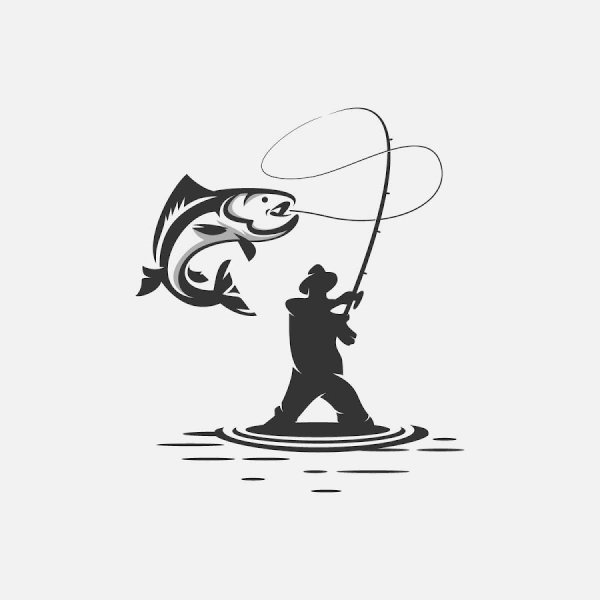 Эмблема рыбалка