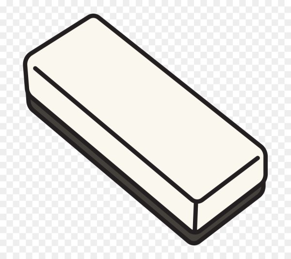 Ластик черно белый