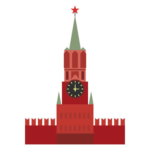 Спасская башня Кремля рисование