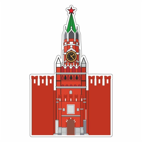 Спасская башня Кремля рисование