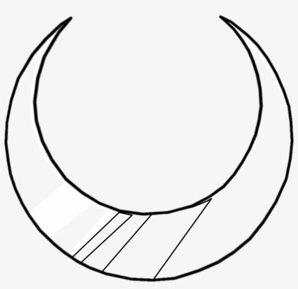 Трафарет полумесяц