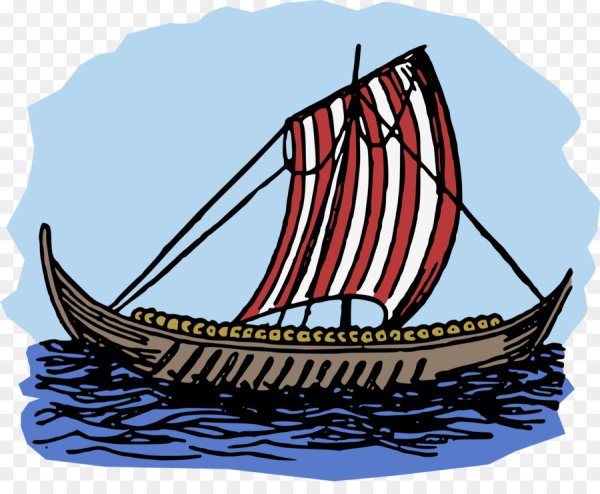 Корабль викингов Драккар рисунок