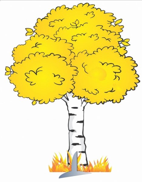 Рисование березы