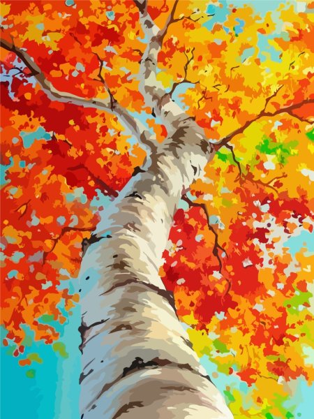 Рисование береза в подготовительной группе