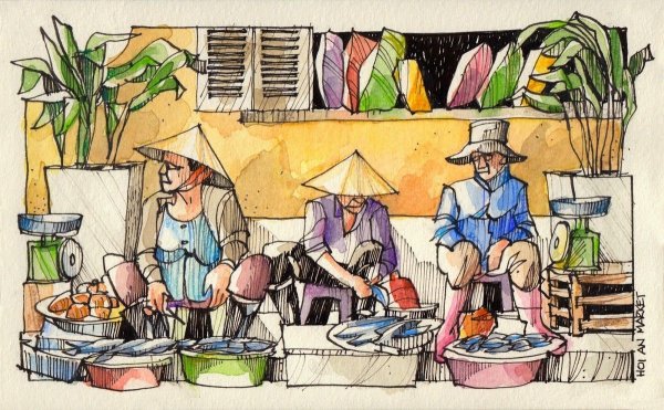 Рынок иллюстрация