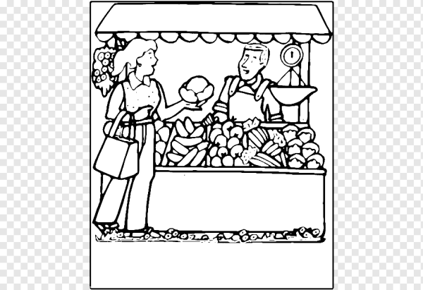 Рынок раскраска