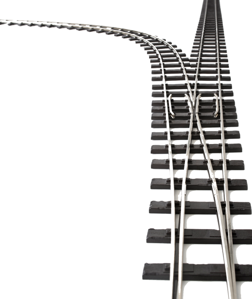 Железная дорога на белом фоне