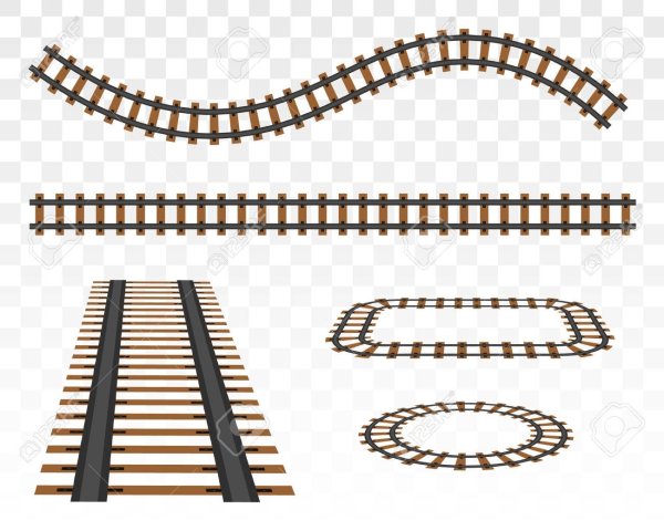 Рельсы сбоку вектор