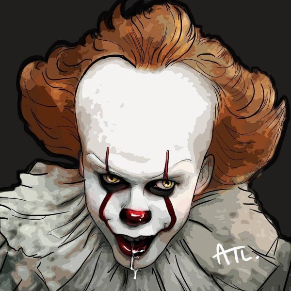 Стивен Кинг оно клоун ПЕННИВАЙЗ арт