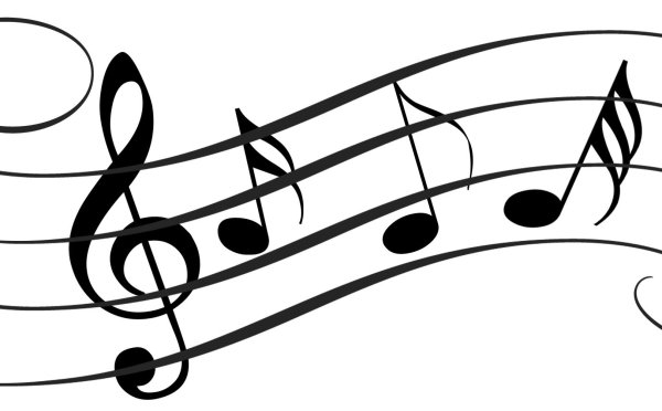 Ноты на прозрачном фоне