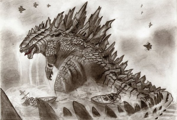 Годзилла для срисовки