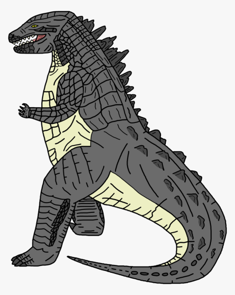 Годзилла 1995 Side view