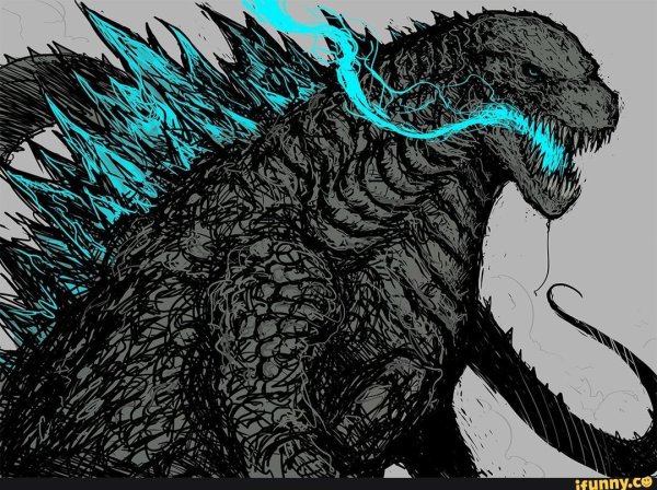 Рисование Годзиллы