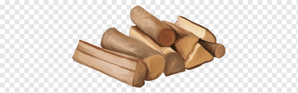 Полено на прозрачном фоне
