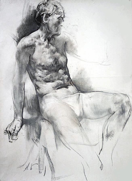 Наброски фигуры человека Академия художеств Репина