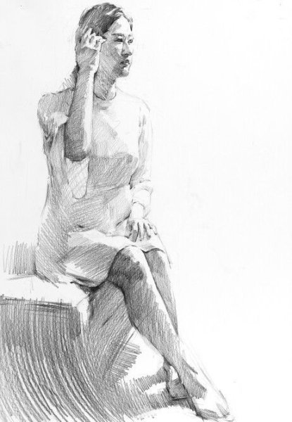 Фигура сидящего человека