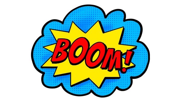 Надпись бум