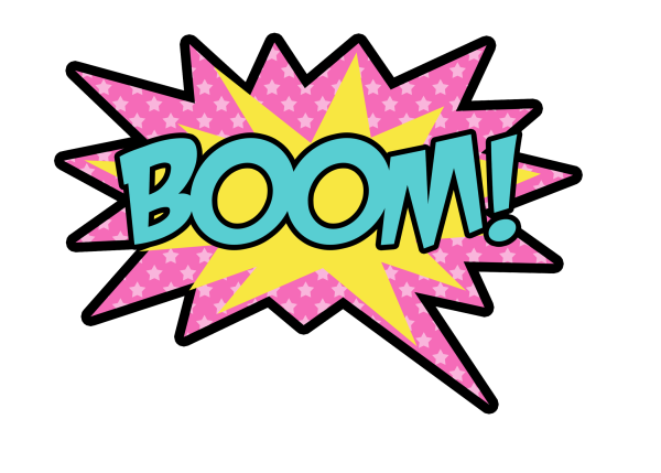 Надпись бум