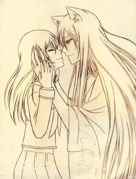 Томоэ и Нанами чёрно-белая