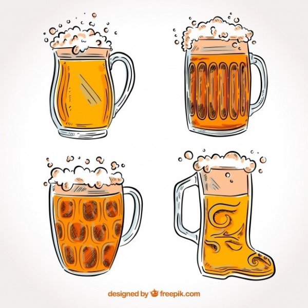 Кружка пива рисунок карандашом