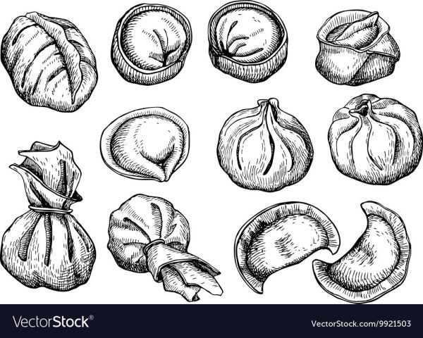 Пельмени иллюстрация