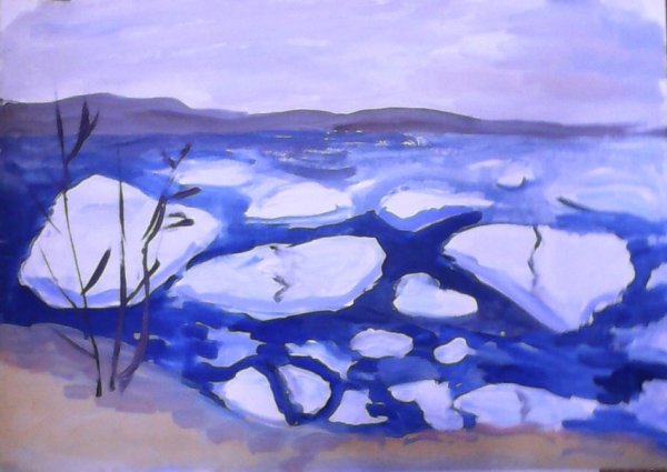 Рисование ледоход