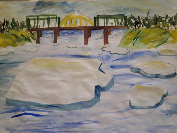 Весенние воды Тютчев рисунок