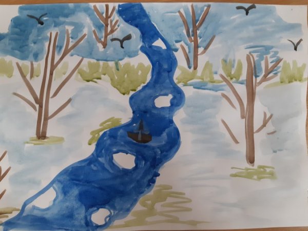 Рисование ледоход