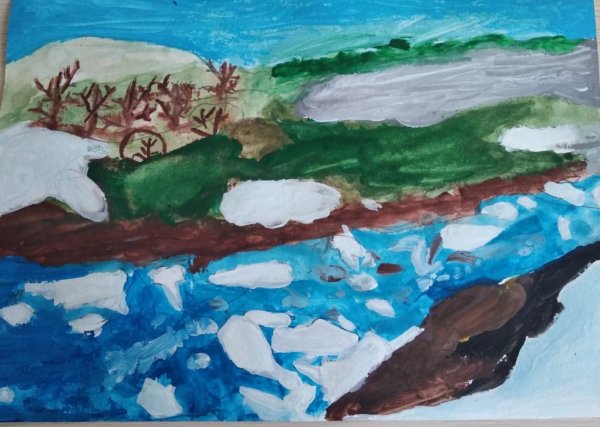 Ледоход рисунок