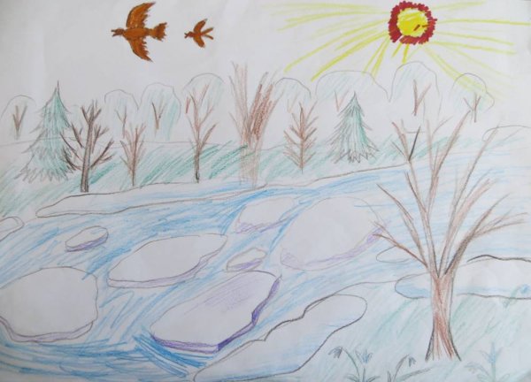 Рисование ледоход