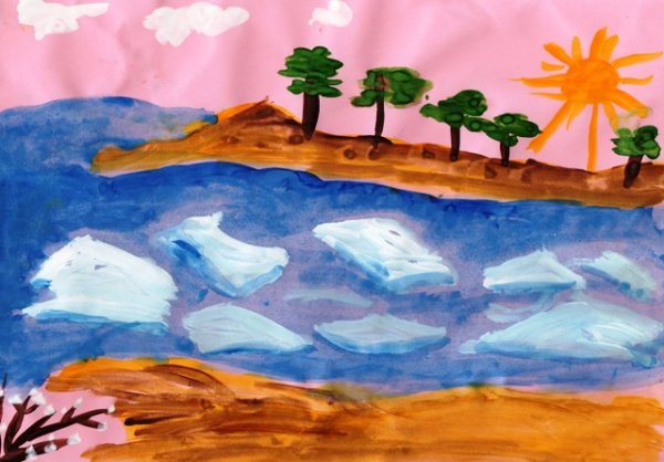 Рисование ледоход